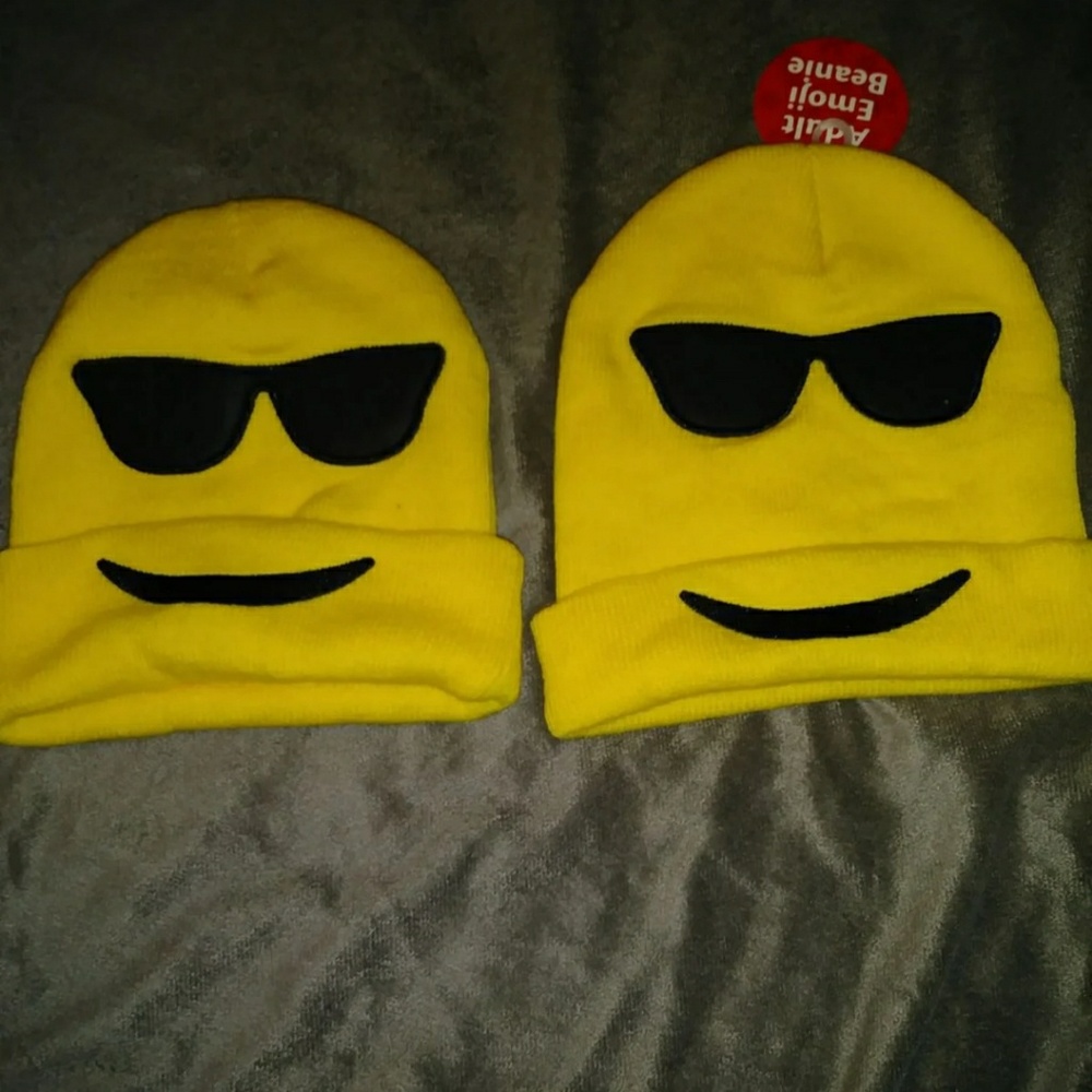 2 emoji beanies